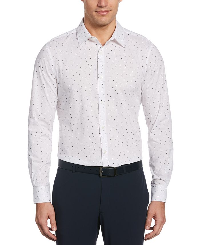 Perry Ellis Men's Scattered Petals Long Sleeve Button-Down Stretch ...
