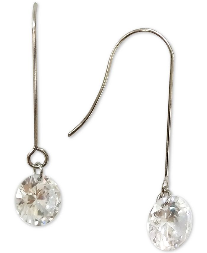 INC International Concepts SilverTone Cubic Zirconia Linear Drop