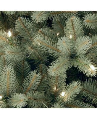 National Tree 4 .5' Feel Real  Downswept Douglas Blue Fir Hinged Tree with 450 Clear Lights