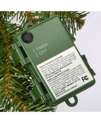 National Tree 9' x 10" Norwood Fir Garland with 50 Battery operated Multi 4-Color LED Lights