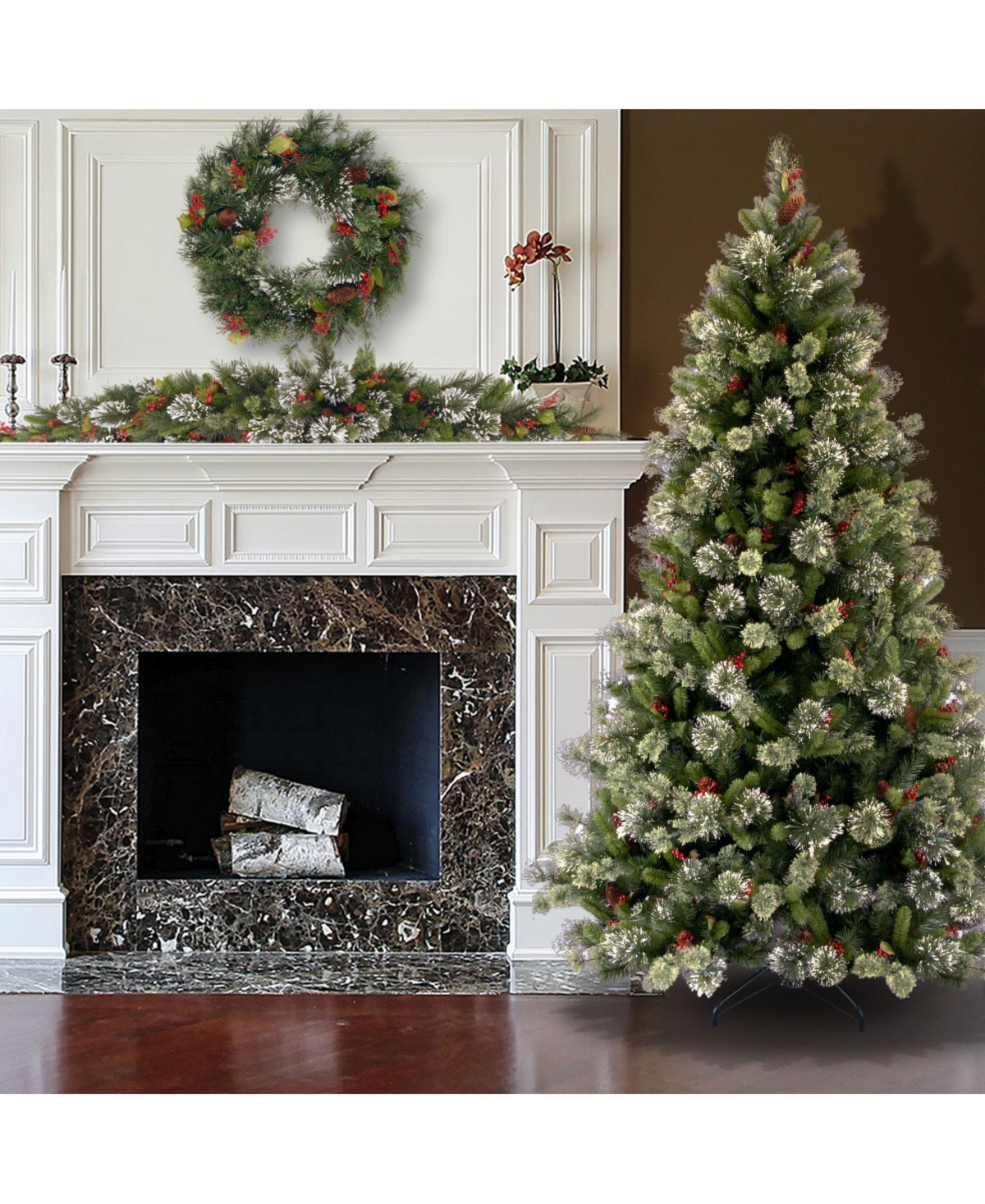 National Tree 7.5' Wintry Pine With 650 Clear Lights