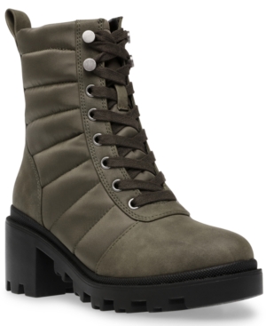 image of Dv Dolce Vita Nilda Trapunto Lace-Up Lugsole Booties Women-s Shoes