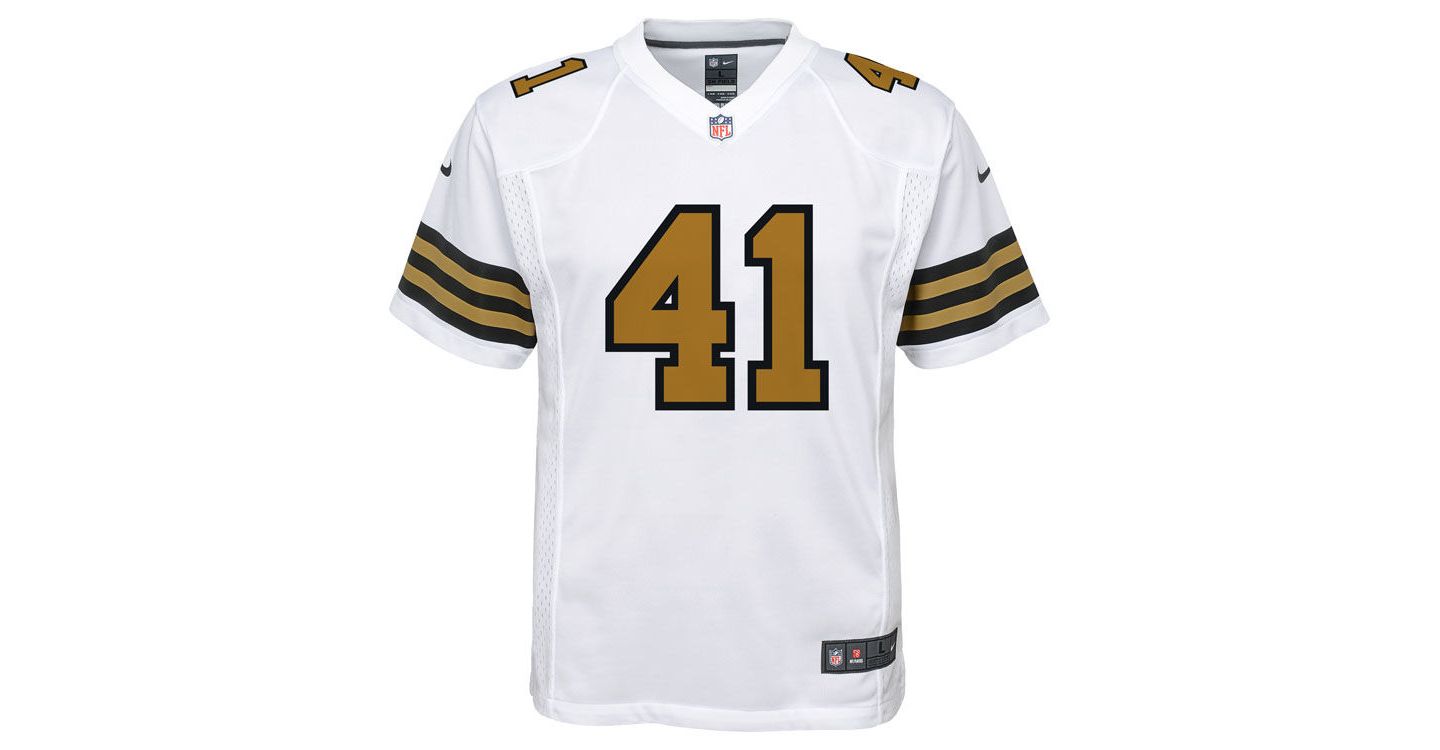 Детская джерси Nike Alvin Kamara New Orleans Saints Color Rush, цвет: Чёрный — фото 5