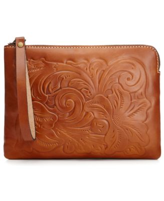 Patricia Nash Cassini Tooled Leather Wristlet - Macy's