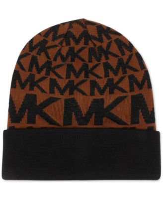 Michael Kors - Metallic MK Logo Cuffed Beanie