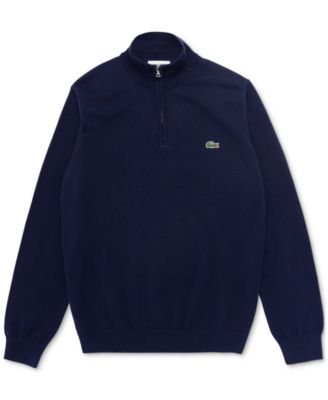 Lacoste Men's Classic-Fit 1/4-Zip Sweater - Macy's