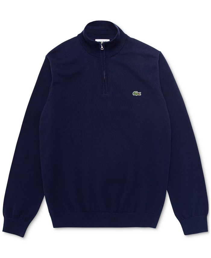 Lacoste Men's Classic-Fit 1/4-Zip Sweater - Macy's