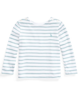 image of Ralph Lauren Baby Boys Striped Interlock Tee