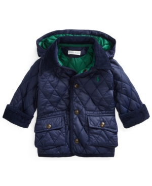image of Ralph Lauren Baby Boys Water-Resistant Car Coat