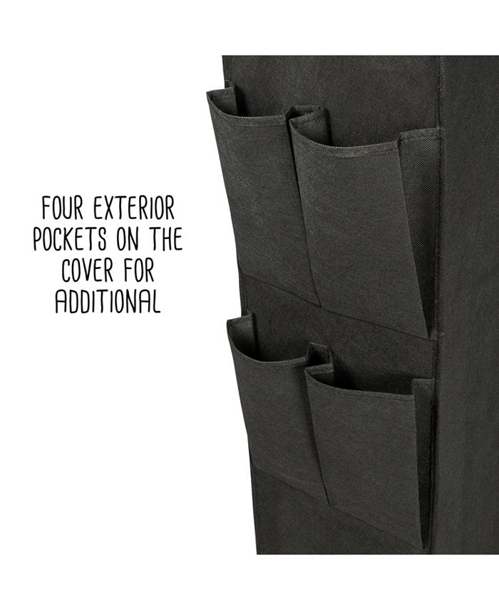 Honey Can Do Rolling Shoe Rack and Shoe Rack Cover Up to 50 Pairs of