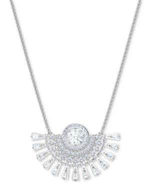 image of Swarovski Crystal Pendant Necklace, 14-7/8 + 2