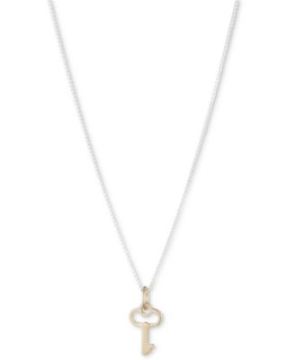 Lauren Ralph Lauren Key Pendant Necklace in Sterling Silver & 18k Gold ...