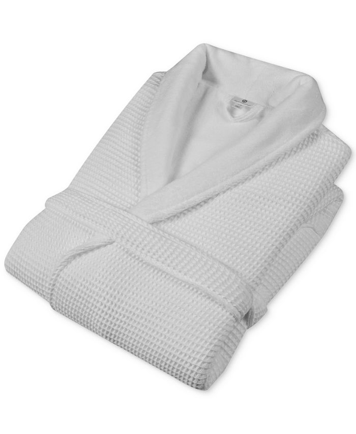 Hotel Collection Cotton Waffle Textured Bath Robe, Created for Macy's