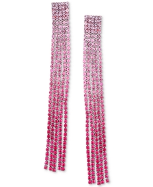 image of Guess Ombre Rhinestone Linear Earrings