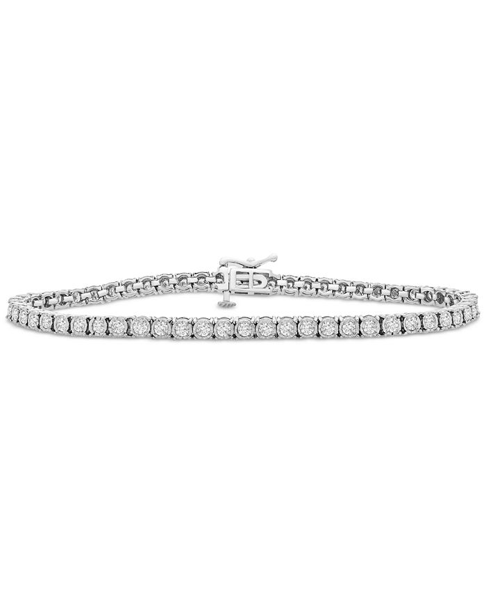 Macy's Diamond Tennis Bracelet (2 ct. t.w.) in 14k White Gold Macy's