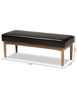 Arvid Mid-Century Modern Dining Bench