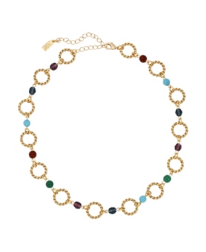 image of 2028 Women-s 14K Gold Dipped Round Link Multi Color