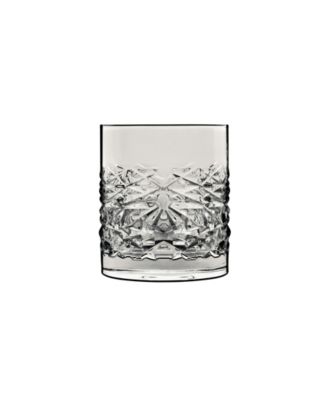 Mixology 12.75 Oz Textures Double Old Fashion Glasses, Set of 4 - Macy's