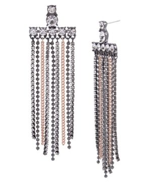 image of Stone Fringe Chandelier Earrings