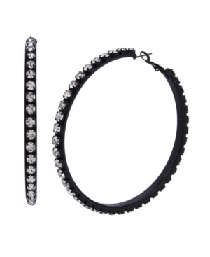 image of Stone Hoop Earrings