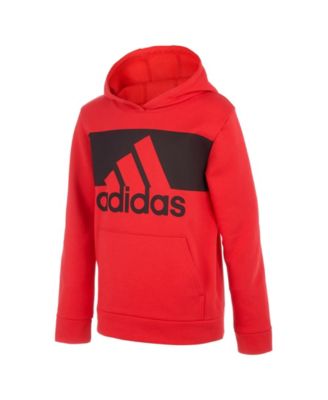 kids red adidas hoodie