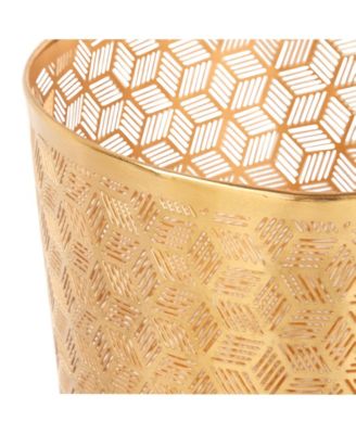by Cosmopolitan Gold Metal Glam Small Waste Bin, 10 &amp;quot; x 9 &amp;quot; x 9 &amp;quot;