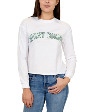 image of Rebellious One Juniors West Coast Cotton Long-Sleeve Top
