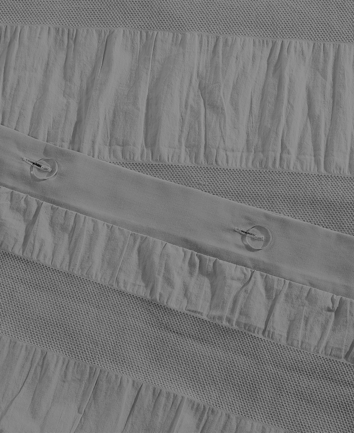 Lush Moselle Cotton Ruched Waffle Weave 2 Piece Duvet Cover Set, Xl