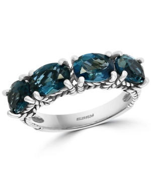 image of Effy London Blue Topaz Statement Ring (3-3/4 ct. t.w.) in Sterling Silver