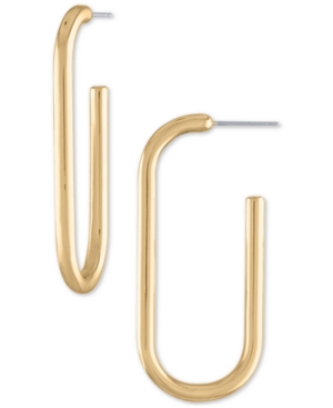 image of Rachel Rachel Roy Gold-Tone Oval Link Open Hoop Earrings