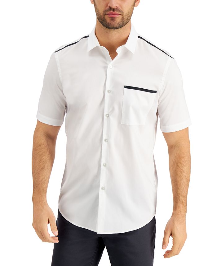Alfani Men's Piped Tech Shirt, Created for Macy's - Macy's