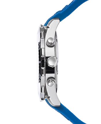 Strumento Marino - xMen's Skipper Dual Time Zone Blue Silicone Strap Watch 44mm