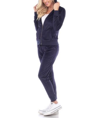 Women's Velour Tracksuit Loungewear 2pc Set
