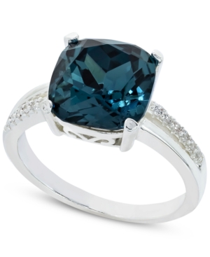 image of Charter Club Silver-Tone Pave & Cushion-Crystal Split-Band Ring, Created for Macy-s
