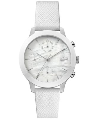 Lacoste - Women's Chronograph White Leather Strap Watch 36mm