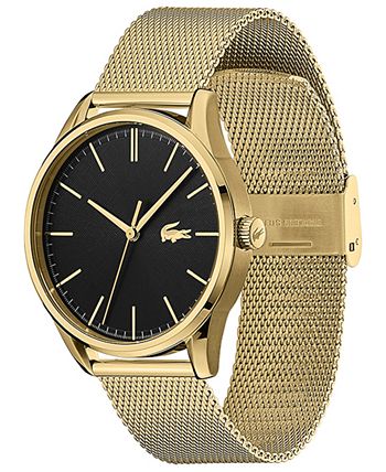 Lacoste Men's Vienna Gold Plated Bracelet Watch 42mm - Macy's