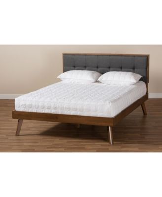 Alke Mid-Century Modern Queen Size Platform Bed