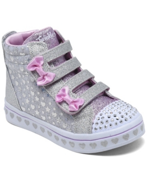 image of Skechers Toddler Girls Twinkle Toes Twi-Lites - Heather and Shine Casual Sneakers from Finish Line