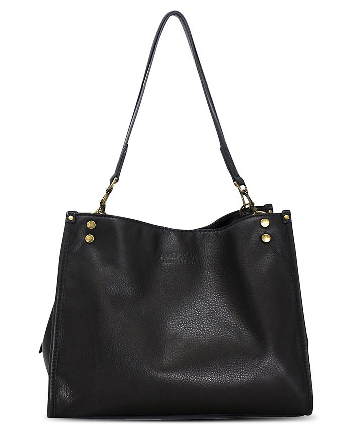 American Leather Co. Women's LENOX TRIPLE ENTRY SATCHEL Handbag