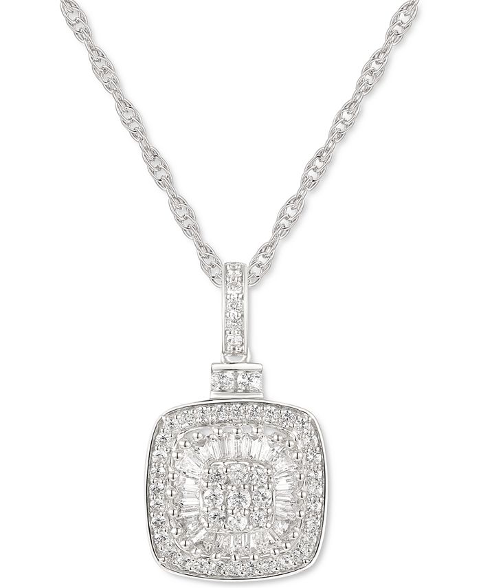 Macy's white gold necklace cheap