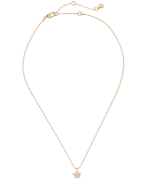image of Kate Spade New York Crystal Star Mini Pendant Necklace, 17