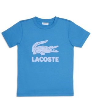 image of Big Boys T-shirt with Lacoste Logo Lettering