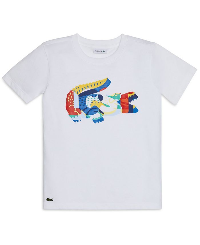 Lacoste Little Boys Short Sleeve Cotton Jersey Graphic T-shirt - Macy's