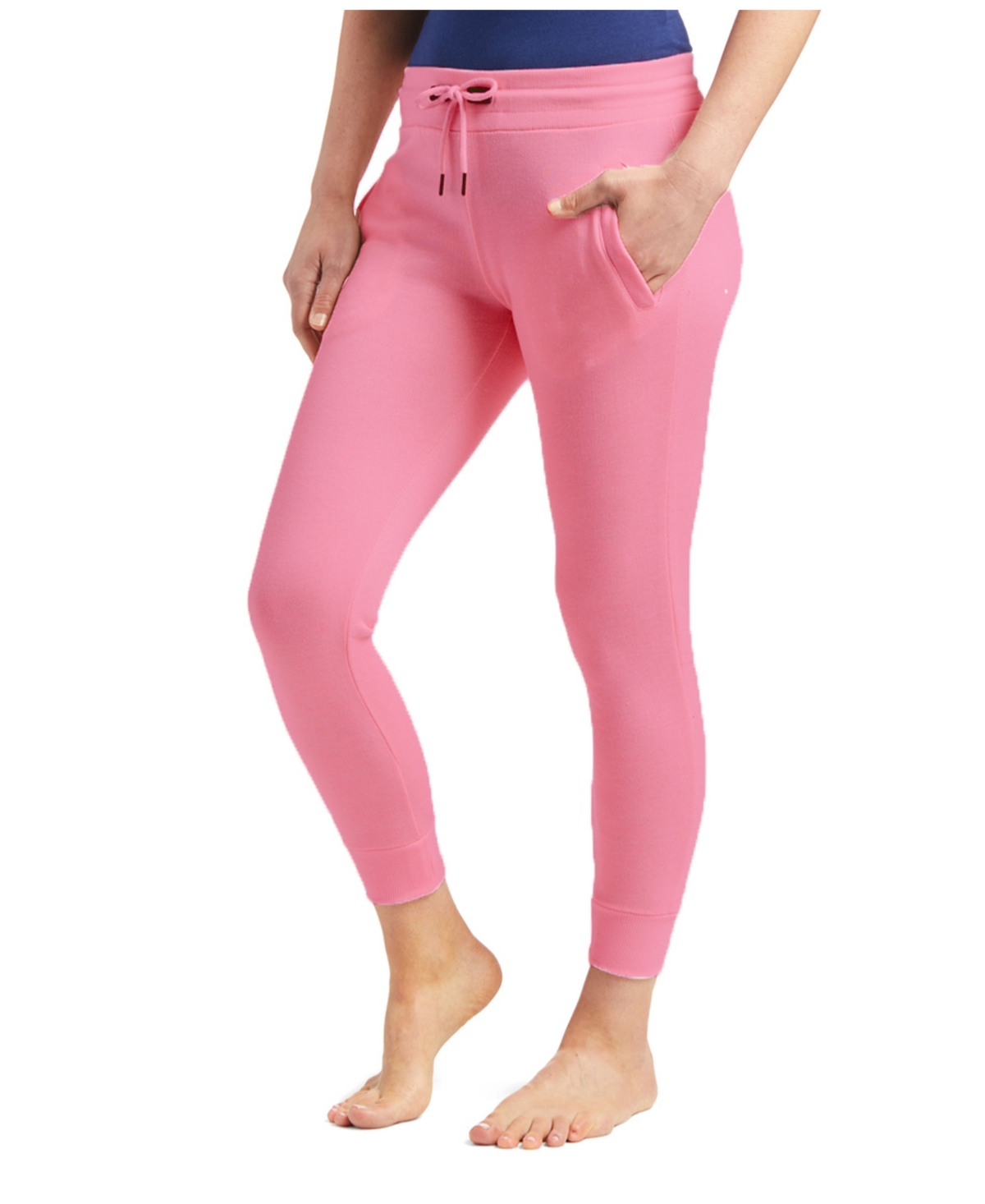 Women's Slim Fit Heavy Weight Fleece Lined Joggers - Pink