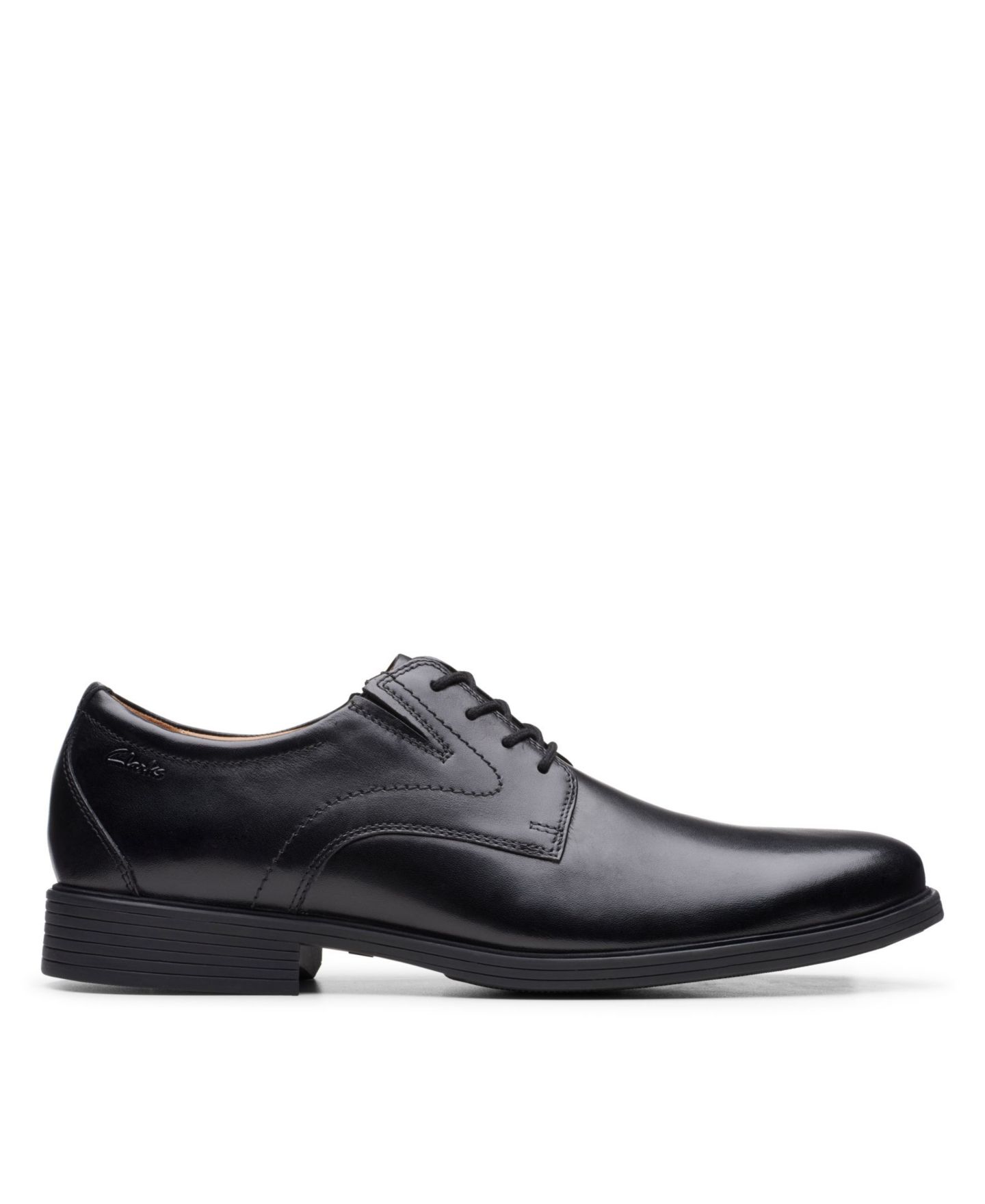 Мужские лоферы Clarks Men's Whiddon Plain Oxfords, цвет: Чёрный кожаный — фото 2