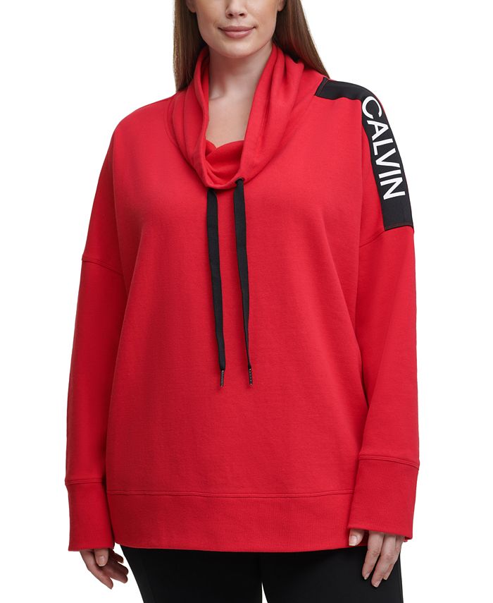 Performance logo tape cowl neck hoodie sale