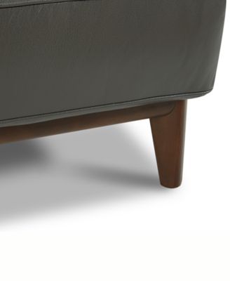 Jollene Leather Ottoman with Wood Trays, Created for Macy's