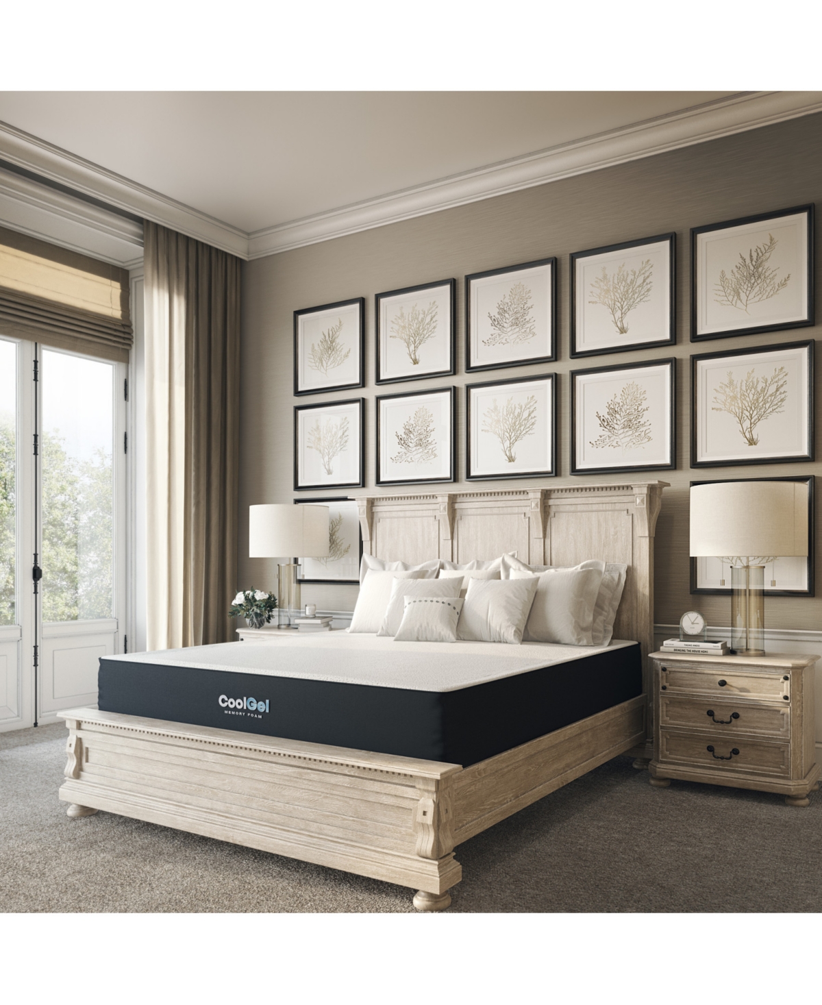 Sleep Trends Ladan 10.5" Cool Gel Memory Foam Cushion Firm Pillow Top Mattress- Twin, Mattress in a Box