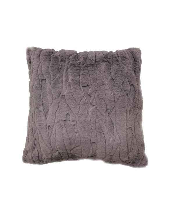 Martha Stewart Collection Textured Faux Fur 20" x 20" Decorative Pillow