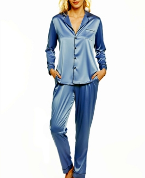 Women's Notch Collar Pajama Pant Set